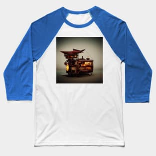 Steampunk Tokyo Ramen Cart Baseball T-Shirt